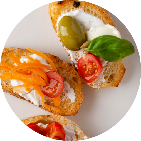 Ricotta Crostini with Honey and Clear Soy Sauce