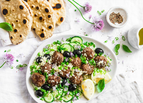 Greek Salad (Veggie Patties)