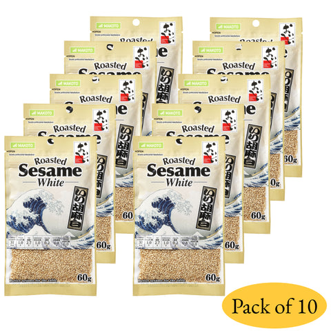 100% 볶은 흰 참깨 - 일본 품질 60g (2.1oz)