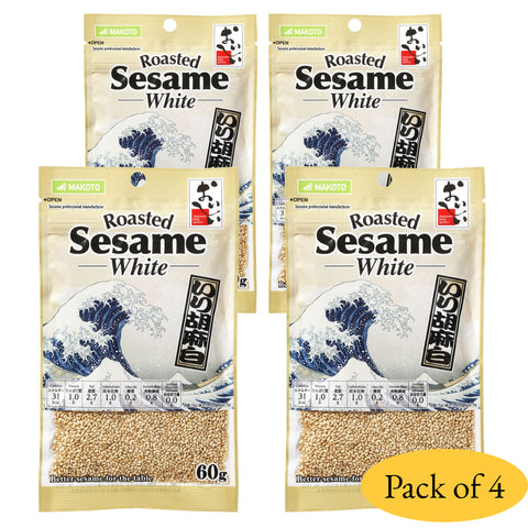 100% 볶은 흰 참깨 - 일본 품질 60g (2.1oz)