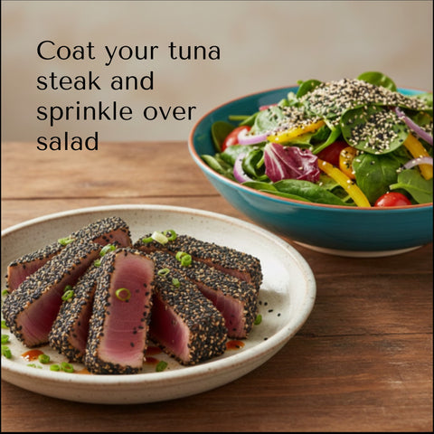 100% Roasted Black Sesame - Japan Quality 60g (2.1oz)