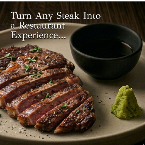 Elevate your Meat & Steak｜Artisan Barrel-Brewed Soy Sauce × Finely Chopped Fresh Wasabi｜Premium Umami Gift Set