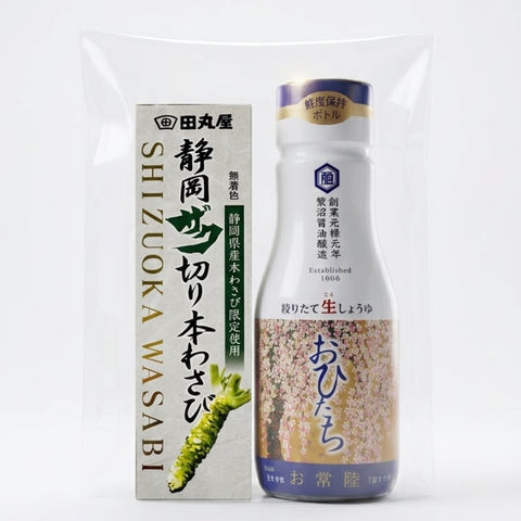 Elevate your Meat & Steak｜Artisan Barrel-Brewed Soy Sauce × Finely Chopped Fresh Wasabi｜Premium Umami Gift Set