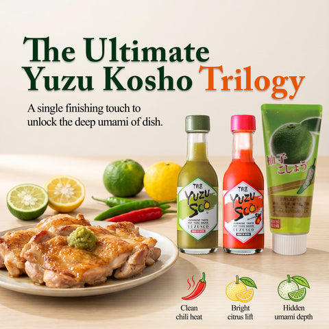 3 Yuzu Kosho - Classic Paste Tube, Green Sauce & Red Sauce