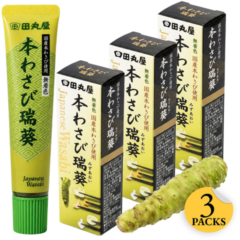 타마루야 프리미엄 간 와사비 페이스트 — 시즈오카에서 온 진짜 와사비 | 인공 색소 없음 42g (1.48oz)