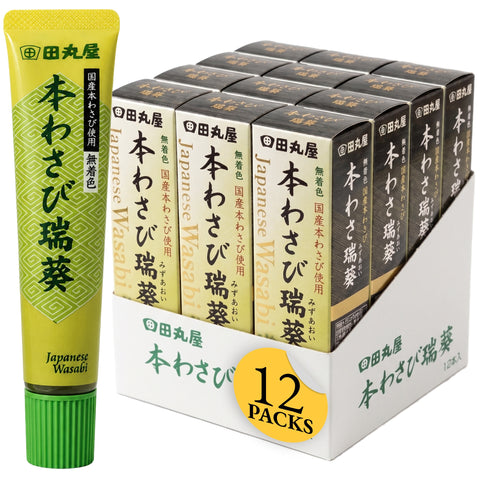 타마루야 프리미엄 간 와사비 페이스트 — 시즈오카에서 온 진짜 와사비 | 인공 색소 없음 42g (1.48oz)