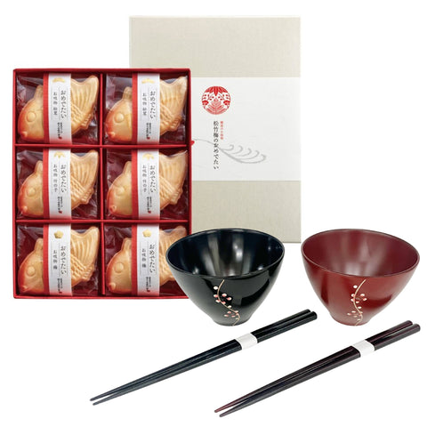 *Japanese Traditional Flavor Soup Set with a Couple of Yamanaka Lacquerware Bowls